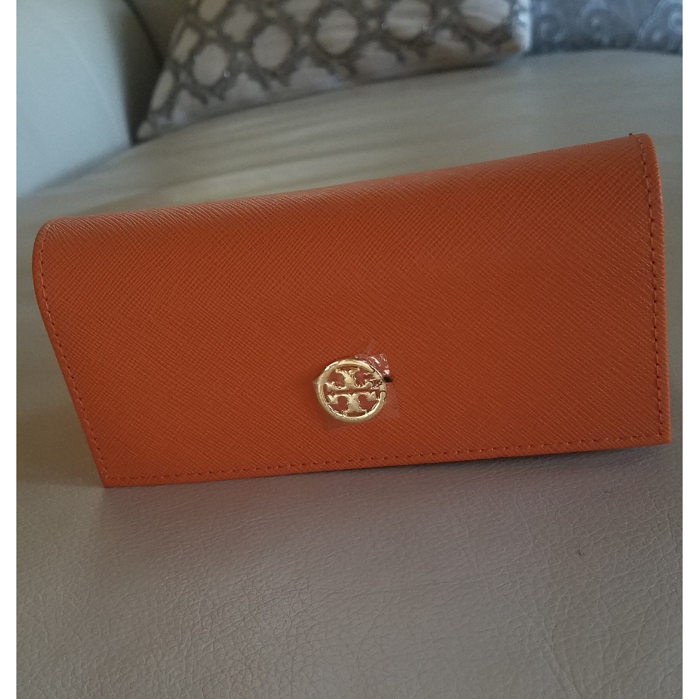 Tory Burch eyeglass case new orange